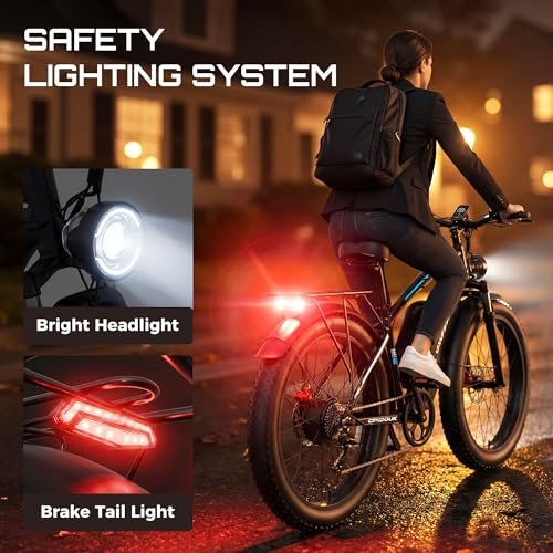 Cendouk - Peak 9000W Dual Motor Ebike Max 47MPH Electric Bike for Adults 52V 34AH Battery 105 Miles Range 24 Inch Fat Tire Fa